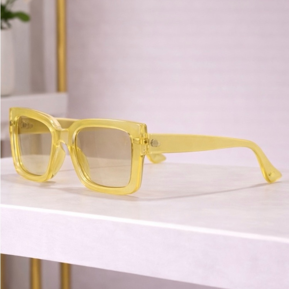 Yellow Square Sunglasses